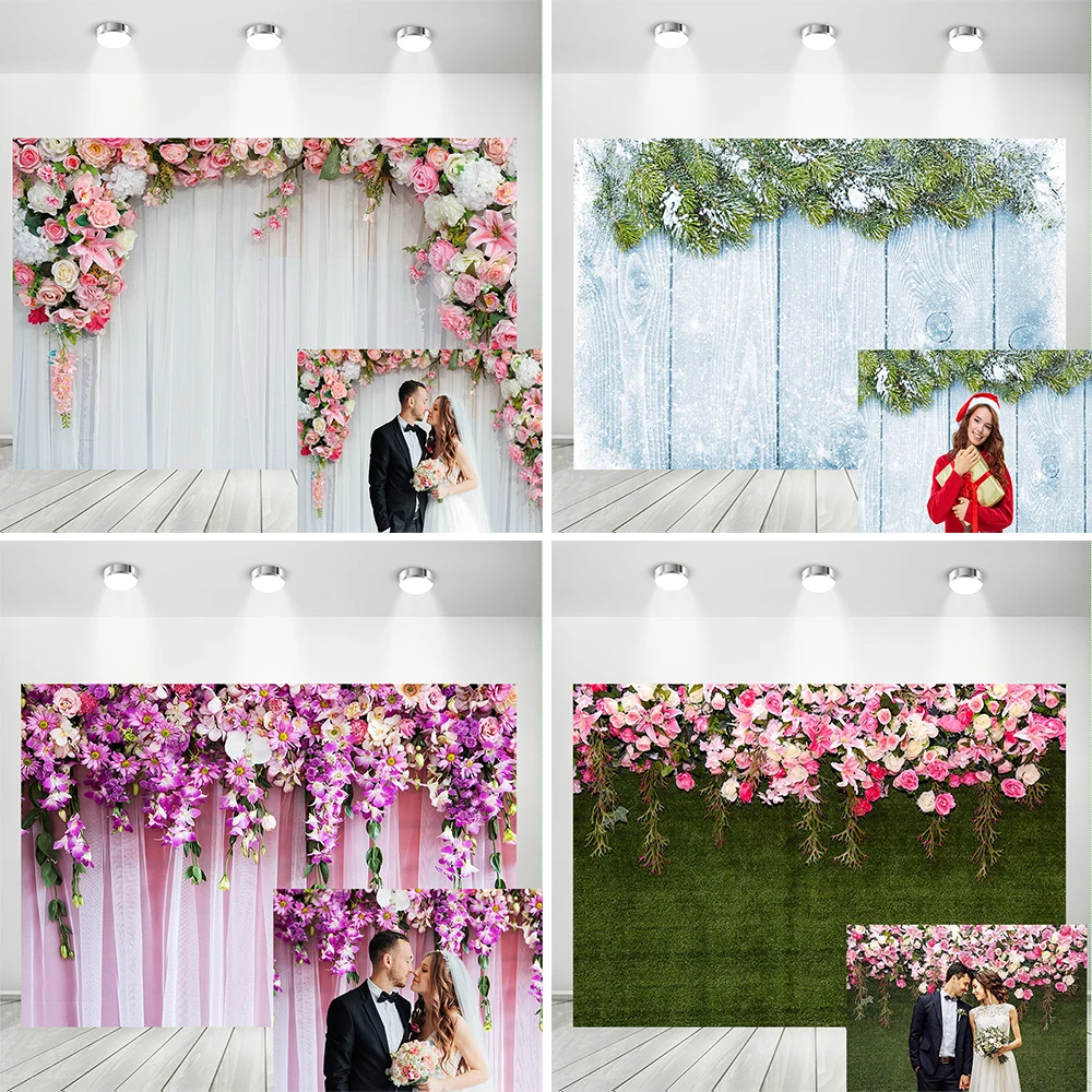 7*5 Feet Wedding Photography Background Party Decoration Food Baby Photo Backdrop for Studio Supplies Props Home Decor