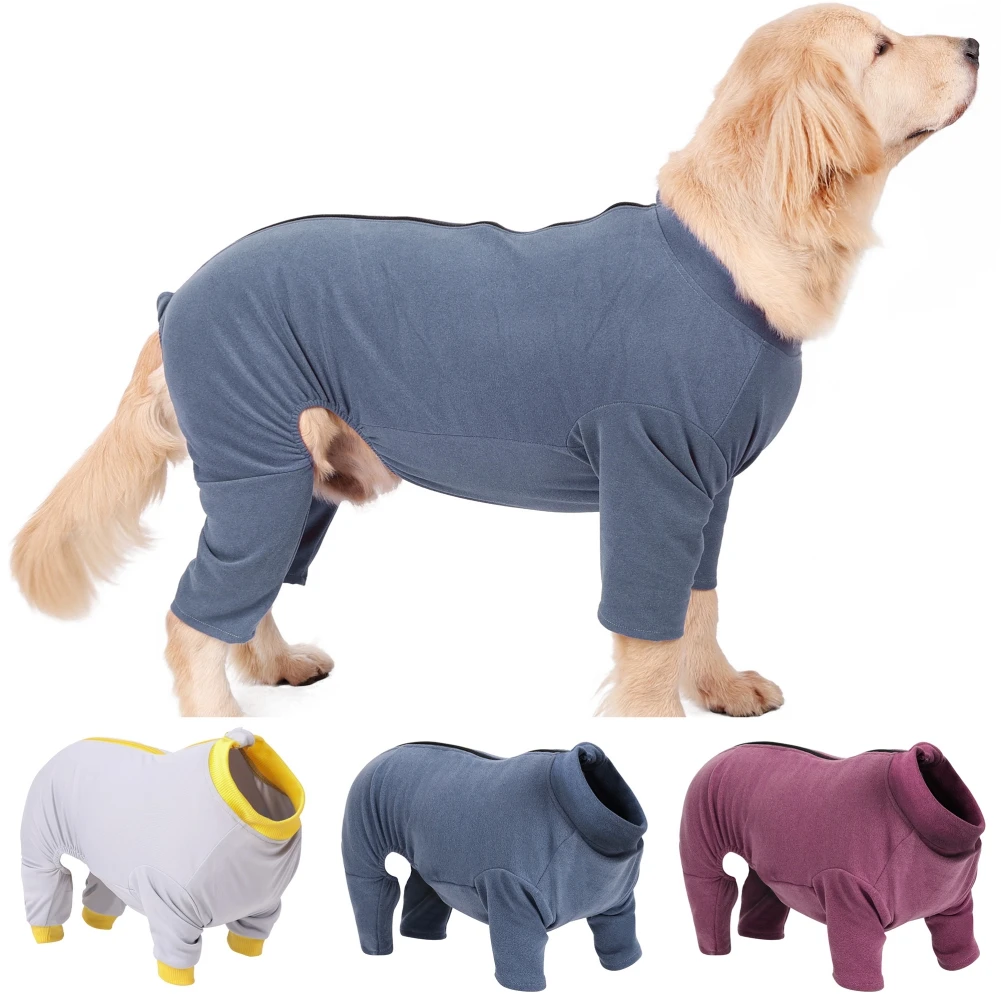 Dog Jumpsuit Surgical Recovery Suit Long Sleeve Anti-Licking Abdominal Wound Protector Home Wear Sleepping Bottom Suit