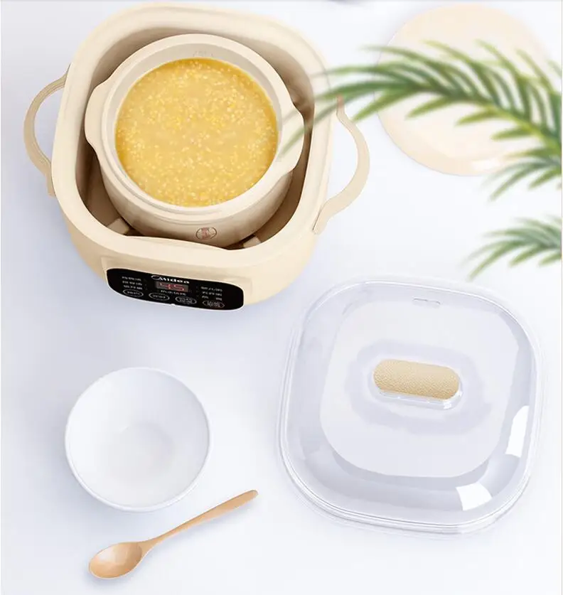 220V 0.8L Ceramic Electric Slow Stewer Household Multi Baby Food Porridge Dessert Cooker Stewing Cooking Pot