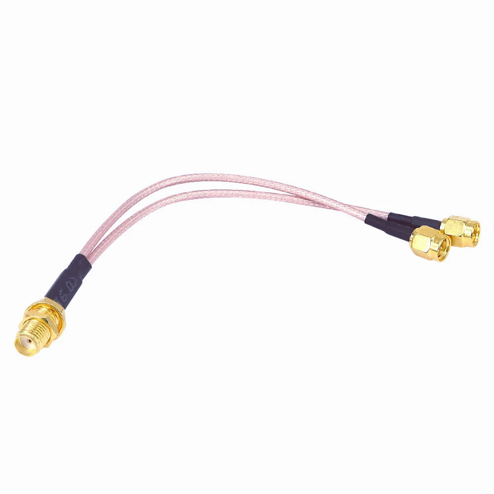 10Pcs  2x SMA Male Plug to SMA Female  Connector Adapter Y Type RG316 Cable Antenna Splitter Combiner