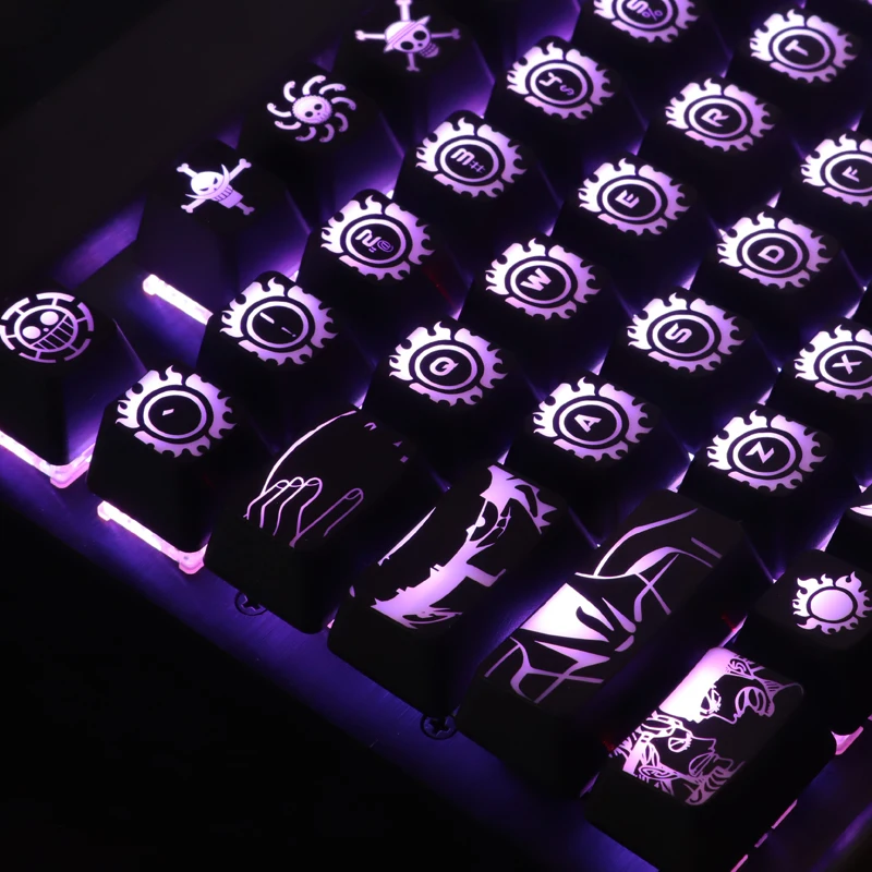 Imagem -04 - Conjunto High-end Backlit Keycap Teclado Mecânico Buraco Preto Revestimento Chave para Corsair K70 K95 Rgb Razer Huntsman Cereja 1