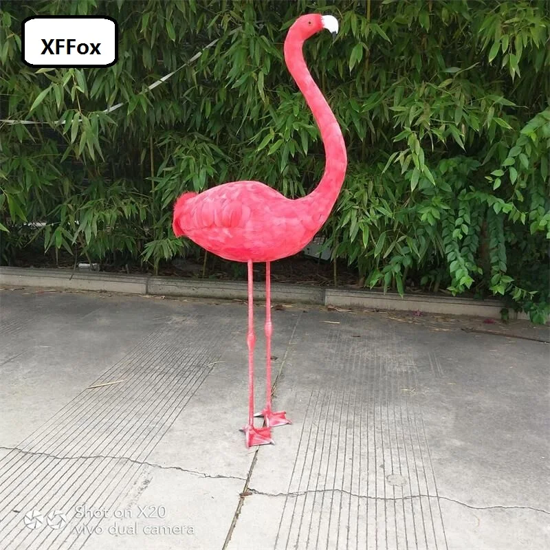 creative real life Flamingo model foam&feather simulation red Flamingo gift about 120cm xf2485