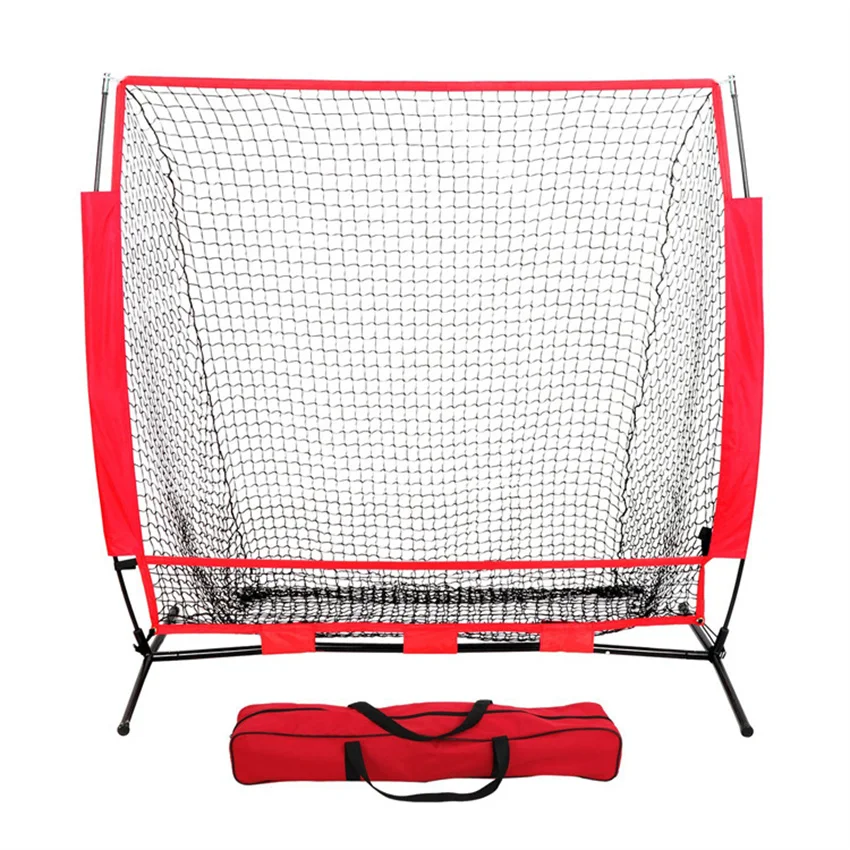 5x5 Foot Softball Baseball Practice Net With Frame Hitting Pitching Batting Catching Backstop Equipment Training Strike Zone F