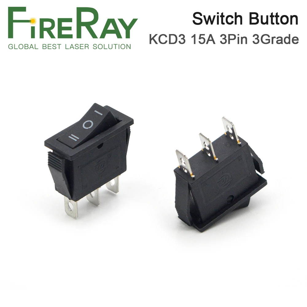 FireRay Công Tắc Nguồn Nút Đính Đá Công Tắc 250V Con 1 Co2 Laser Máy Phụ Kiện Điện Tử