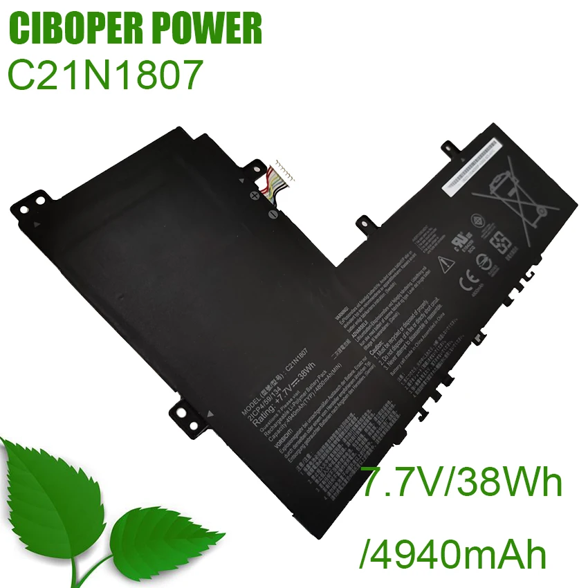 CP Genuine Laptop Battery 0B200-03040000 C21N1807 7.7V38Wh/4940mAh For Chromebook C223NA C223NA-GJ0025 C223NA-GJ0049 C223NA-DH02