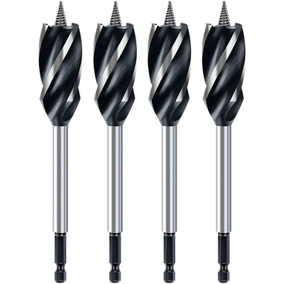 Houtbewerking Boor Deurslot Gat Opener Twist Perforeren Ruimen Boor Set Roterende Kop Uitgebreide Hexagon Shank Ondersteuning Boor