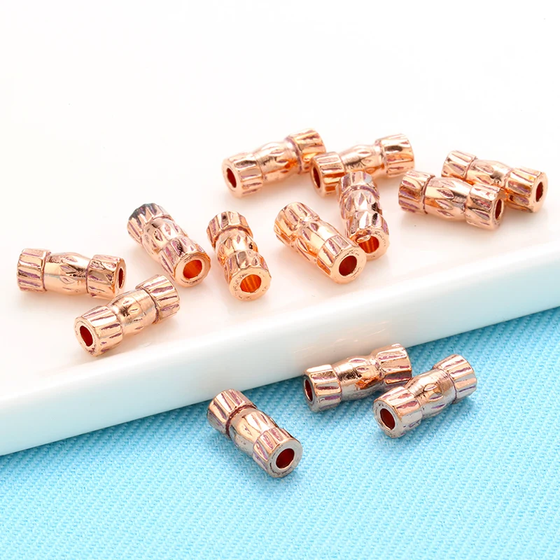 50 pcs Cooper brass spacer beads Spacers cube tube Bracelet DIY making for jewelry necklace accessories