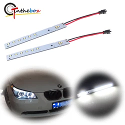 GTinthebox 2PC White/Red/Ice Blue LED Strips Eyelid Eyebrow Mod Headlight Retrofit For BMW E60 LCI 5 Series