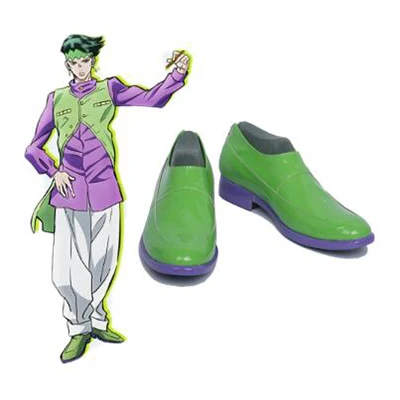 

JoJo's Bizarre Adventure Rohan Kishibe Cosplay Boots Shoes Green Men Shoes Costume Customized Accessories Halloween Party Shoes