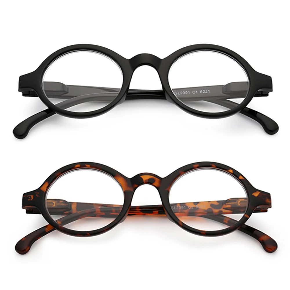 JM-gafas de lectura redondas para hombre y mujer, lentes de lectura con bisagra de resorte