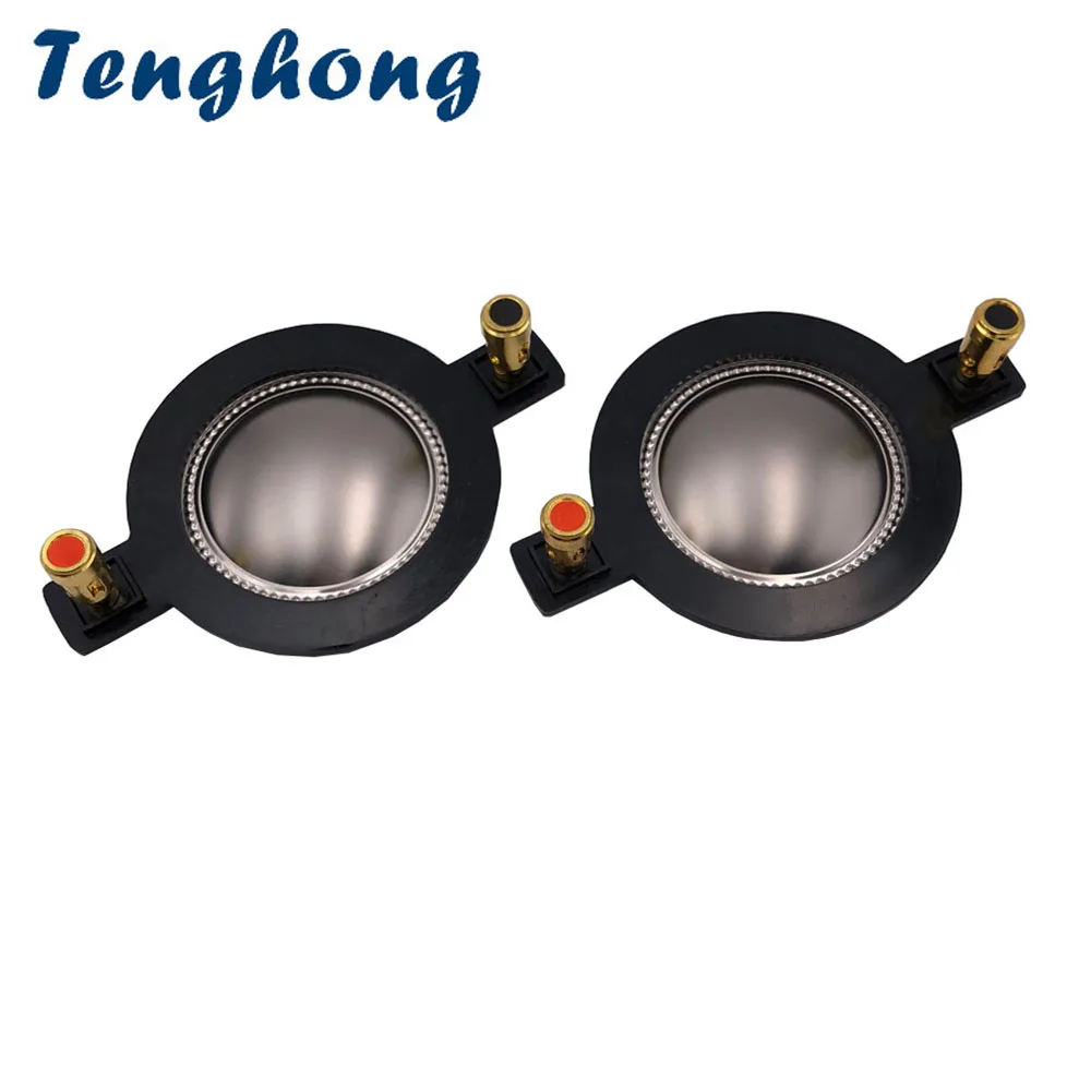 

Tenghong 2pcs 44.4MM Treble Voice Coil Audio Speaker Replacement Diaphragm High Pitched Membrane Tweeter Repair Parts Assembly