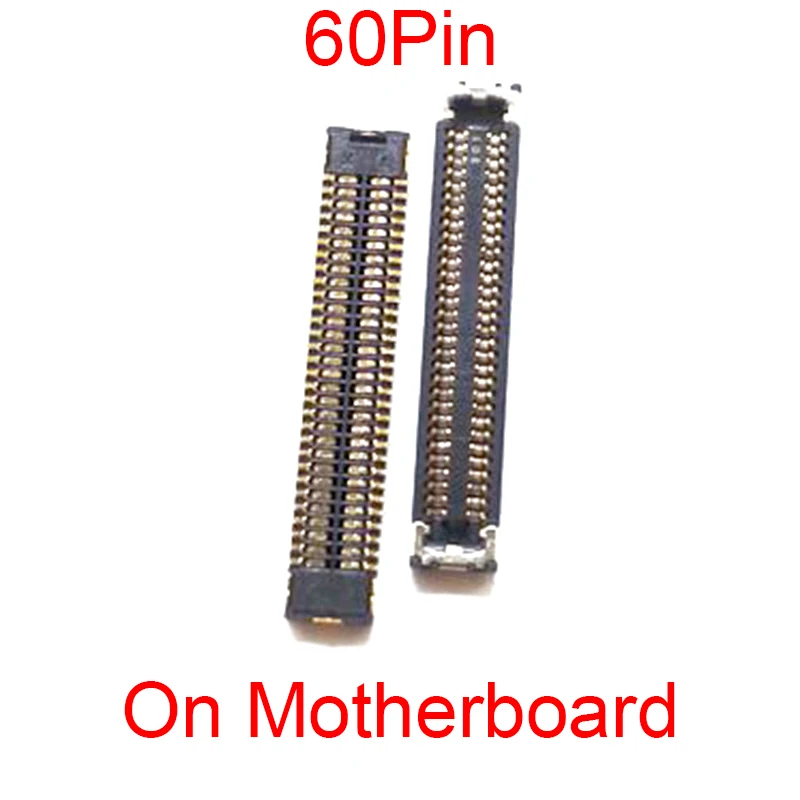 2pcs 60 Pin LCD Display FPC Connector Port On Board For Samsung Galaxy A01 A015F A015 M01 M015 M015F Screen Plug On Motherboard