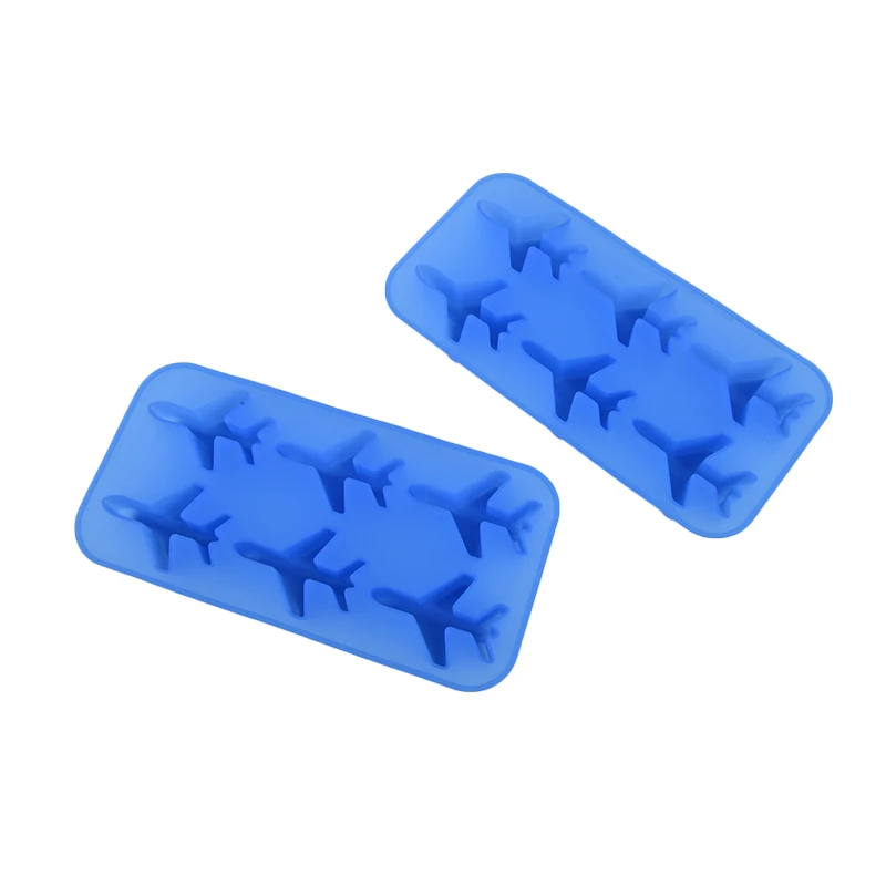 Blue 3d Jet Plane Silicone Fondant Chocolate Mold Ice Cube Molds for Ice Ball Cream Maker Cake Decorating Tools