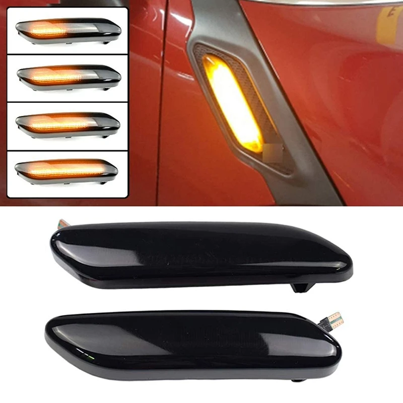 Car Dynamic Amber Led Front Fender Side Marker Light Turn Signal Lamp for-BMW Mini Cooper R60 Countryman R61 Paceman