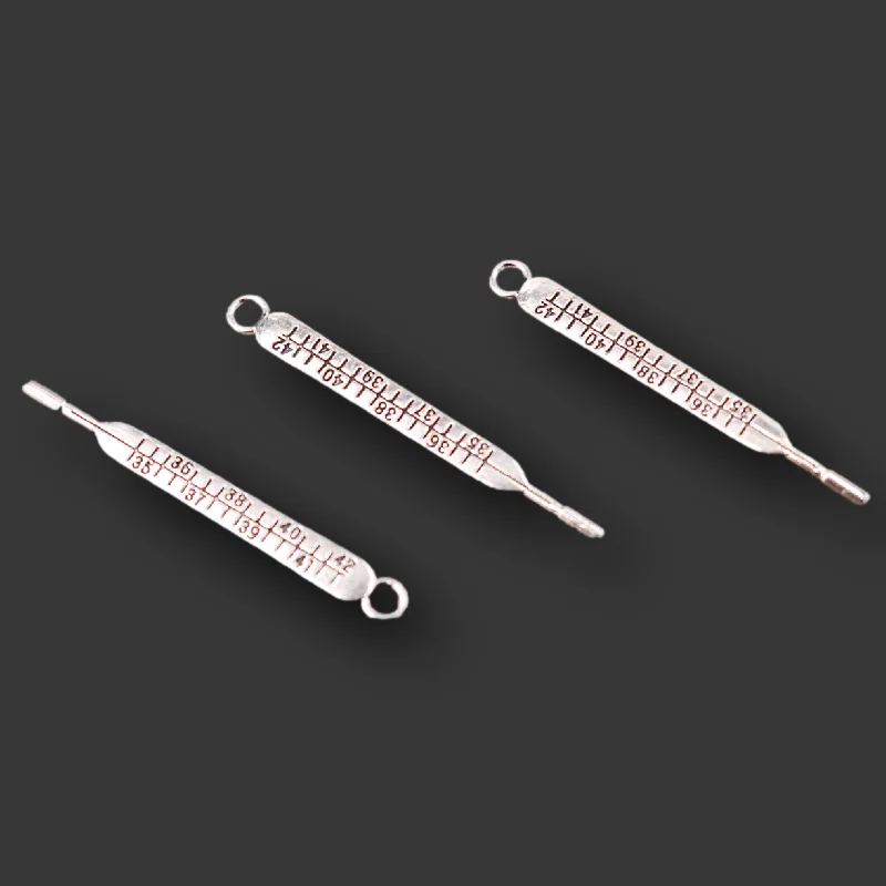 30pcs Silver Plated Household Thermometer Pendants Hip Hop Earrings Bracelet Metal Accessories DIY Charms Jewelry Crafts Making