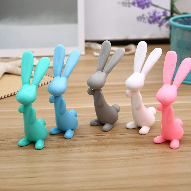 20 pcs/lot Creative Rabbit Gel Pen Cute 0.5 mm black Ink Signature Desk Pens Promotional Gift Office School Supplies