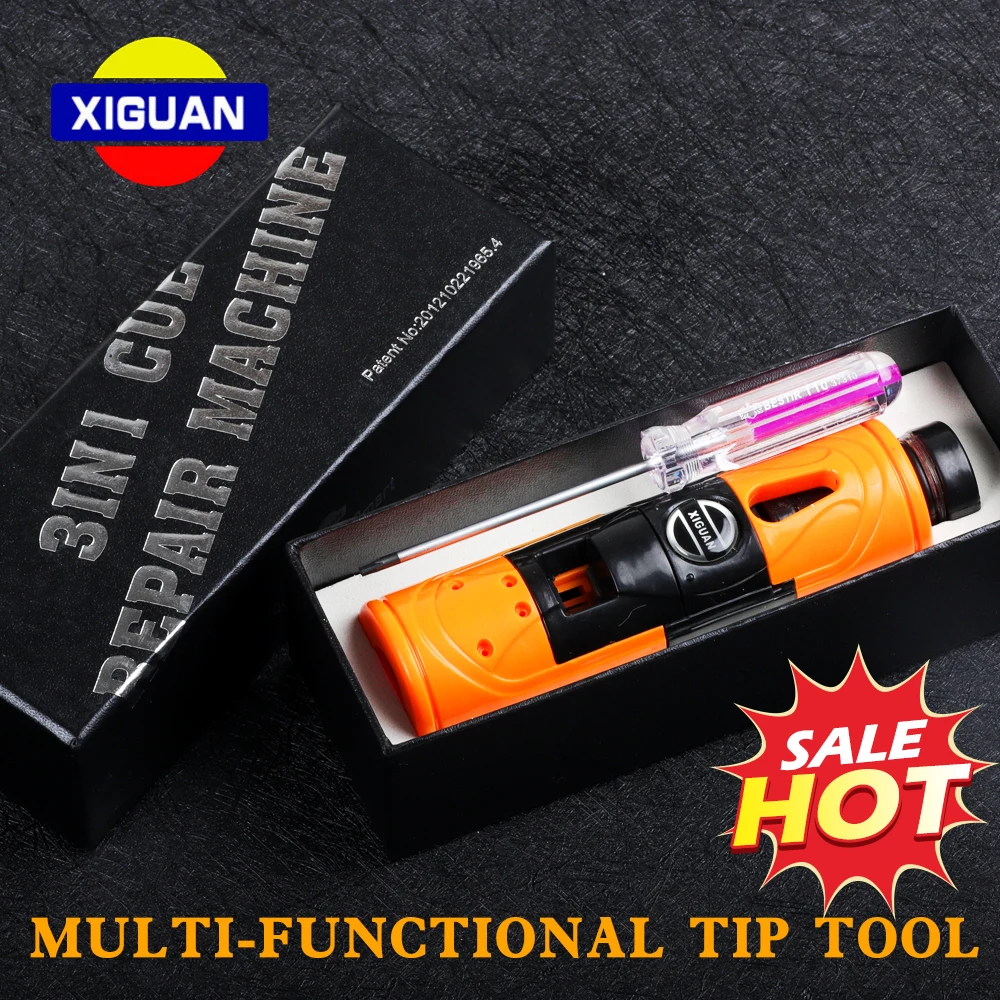 XIGUAN Billiard Training Tool Multi-functional Tip Repair Tool Trimmer+Side cutting+Ferrule cutting Double-sided Blade Accessory