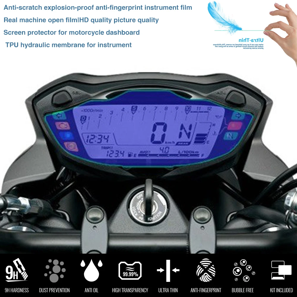 Para Suzuki SV650 SV 650 GSX-S750 S1000 GSXS750 GXSX1000 2016 - 2020 Protector de pantalla de película de protección contra rayaduras de panel de motocicleta