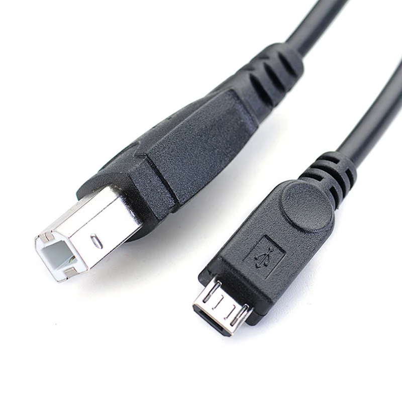 1m 3.2ft Micro USB Male To USB B Type Male Data OTG Cable For Mobile Tablet Printer