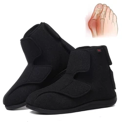 High top cloth shoes can be widened before and after adjustable flat shoes diabetic foot thumb eversion deformation fat feet can