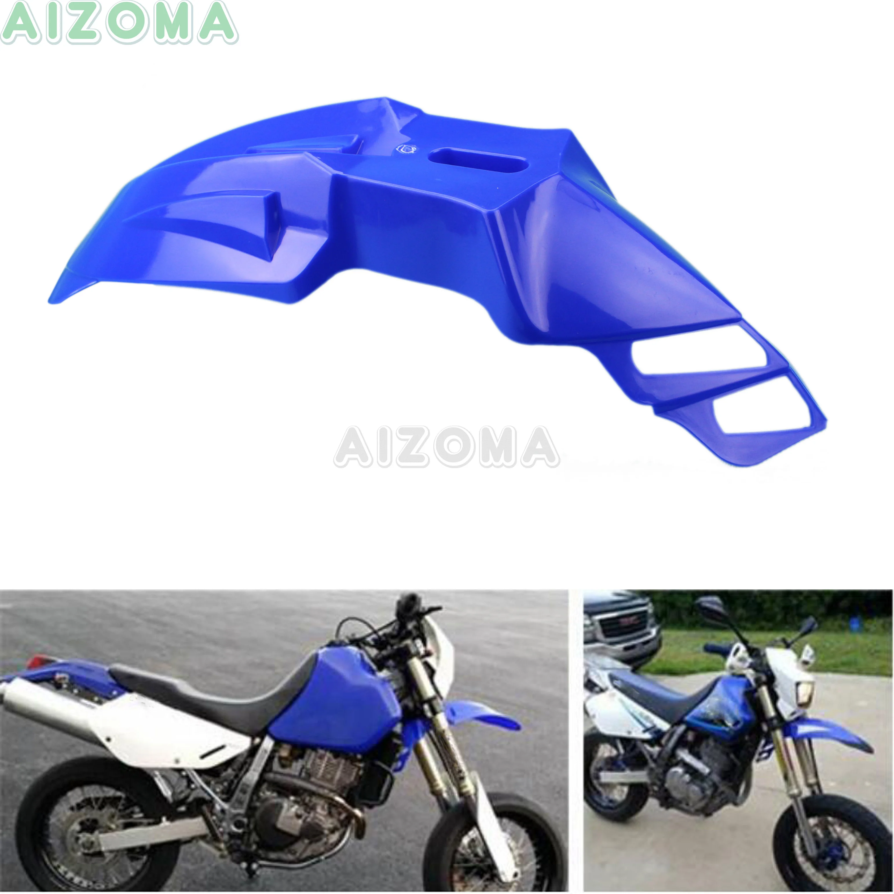 Blue Motorcycle Universal Fender Supermoto Offroad Dual Sport Motocross Front Mud Guards Protector For Yamaha WRF/YZF/TTR/PW/XT