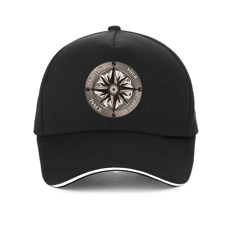 

Follow your inner compass print Baseball Cap fashion Summer outdoor Men Women Dad Hat compass adjustable Snapback hats