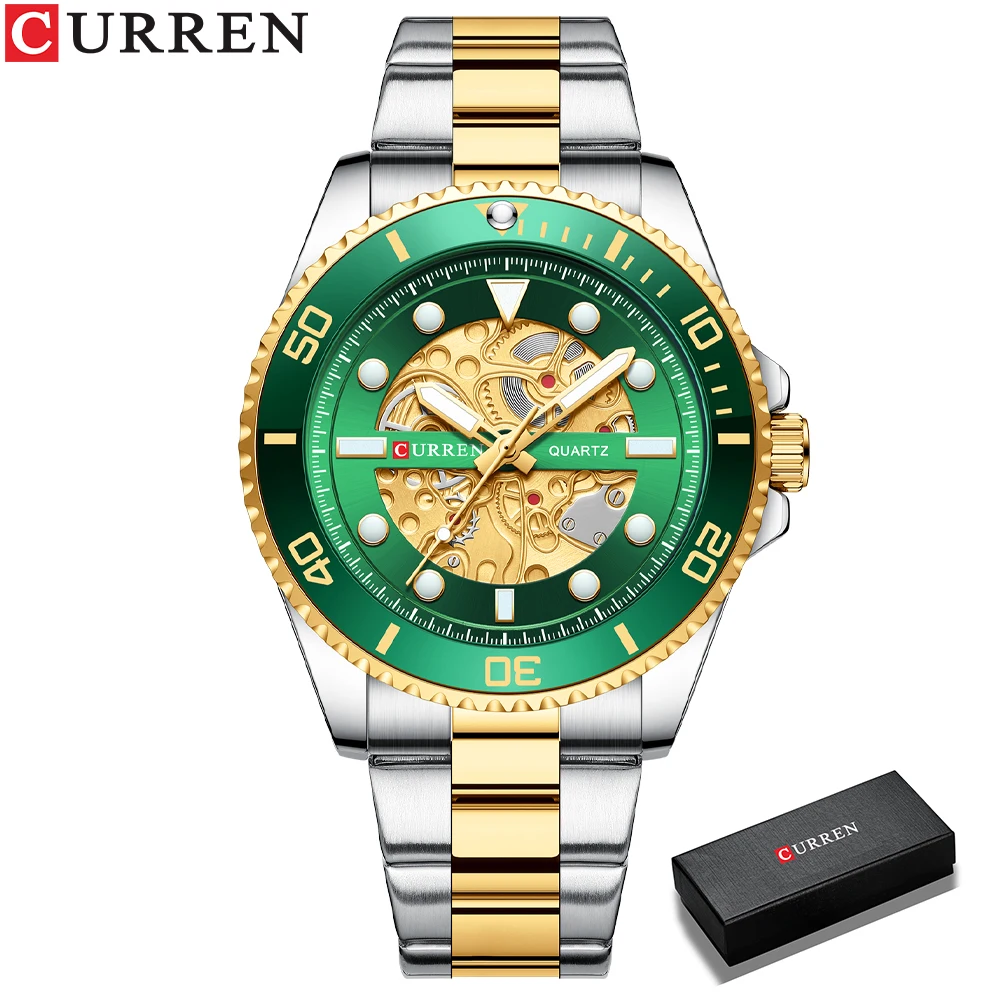 CURREN Brand Quartz Watches Watch Men Stainless Steel Waterproof Business Sport Wristwatch Tourbillon Clock