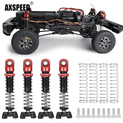 AXSPEED 4 sztuk aluminium wiosna regulowany amortyzator oleju amortyzator zawieszenie dla Kyosho Jimny 1/18 MINI-Z 4 × 4 JEEP 1/24 RC samochód