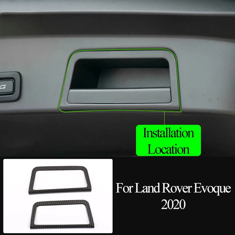 

2 Pcs ABS Carbon Fiber For Land Rover Evoque 2019 2020 Car Tail Door Handle Trim Car Accessories