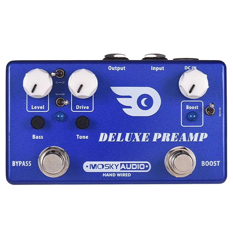 Mosky Deluxe Preamp Guitar Effect Pedal 2 In 1 Boost Classic Overdrive Effects Metal Shell With True Bypass Guitar Accessories