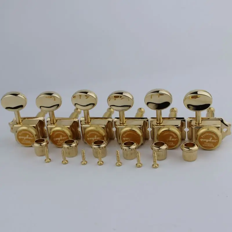 GUYKER Vintage Gold Lock String Tuners Electric Guitar Machine Heads Tuners For ST TL Guitar Tuning Pegs