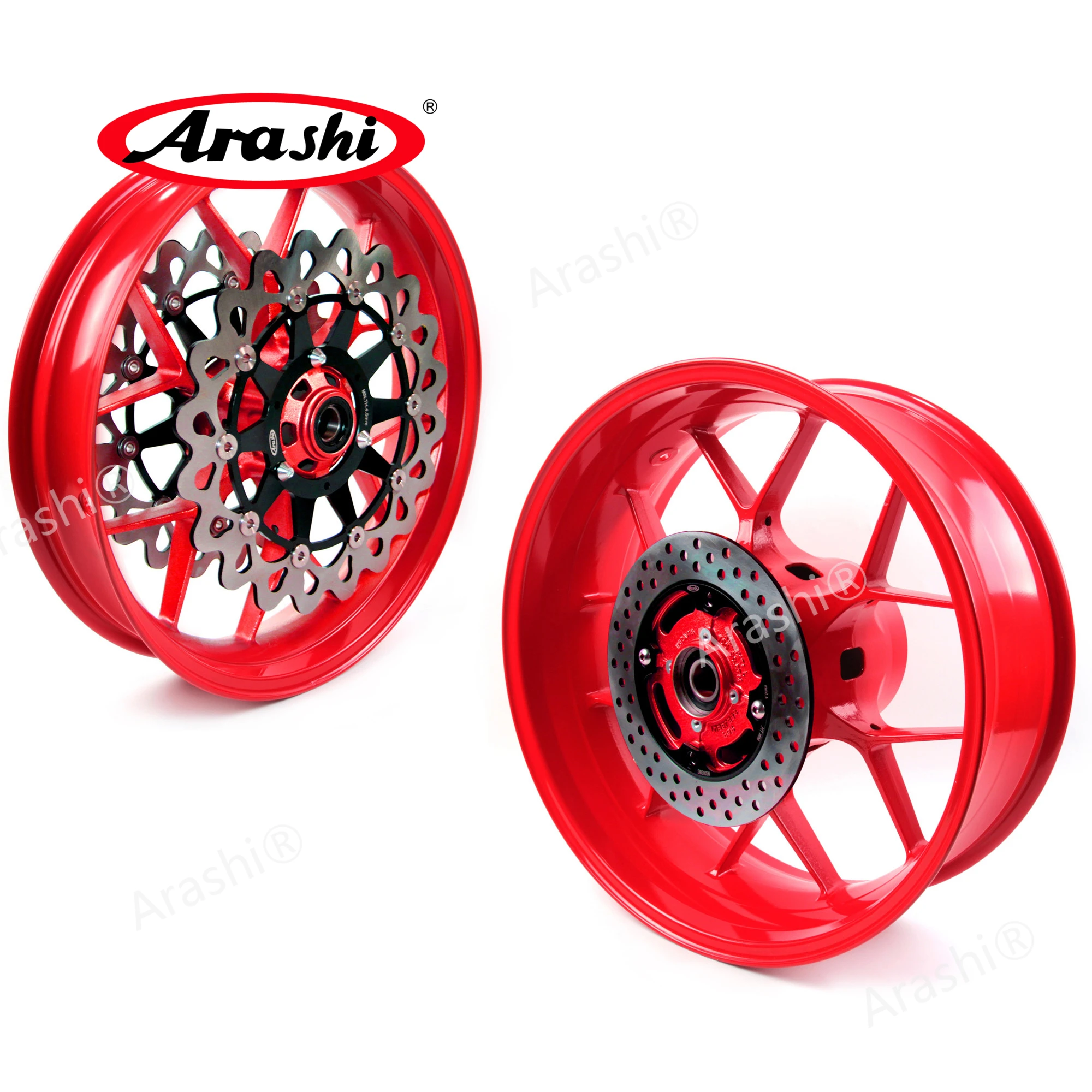 

ARASHI For Honda CBR1000RR 2004 2005 1 Set Front Rear Wheel Rim Floating Front Brake Disc Rotors CBR1000 CBR 1000 04 05