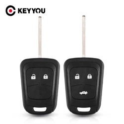 KEYYOU Replacement HU100 Blade 2/3 Button Auto Car Remote Key Shell Fob Case For Chevrolet AVEO Cruze For Opel Malibu Sonic Key