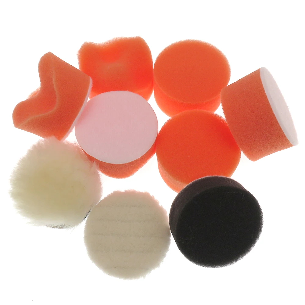 9Pcs/Set 2 Inch 50mm Buffing Pad sponge Polishing Pad Kit For Car Polisher Abrasive Tools