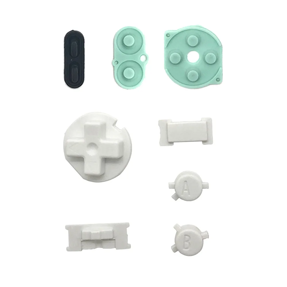16 Colors Buttons with Silicone Rubber Pad for GBC A B D-Pad Buttons with Power ON/OFF Button Keypads with pad For Gameboy Color