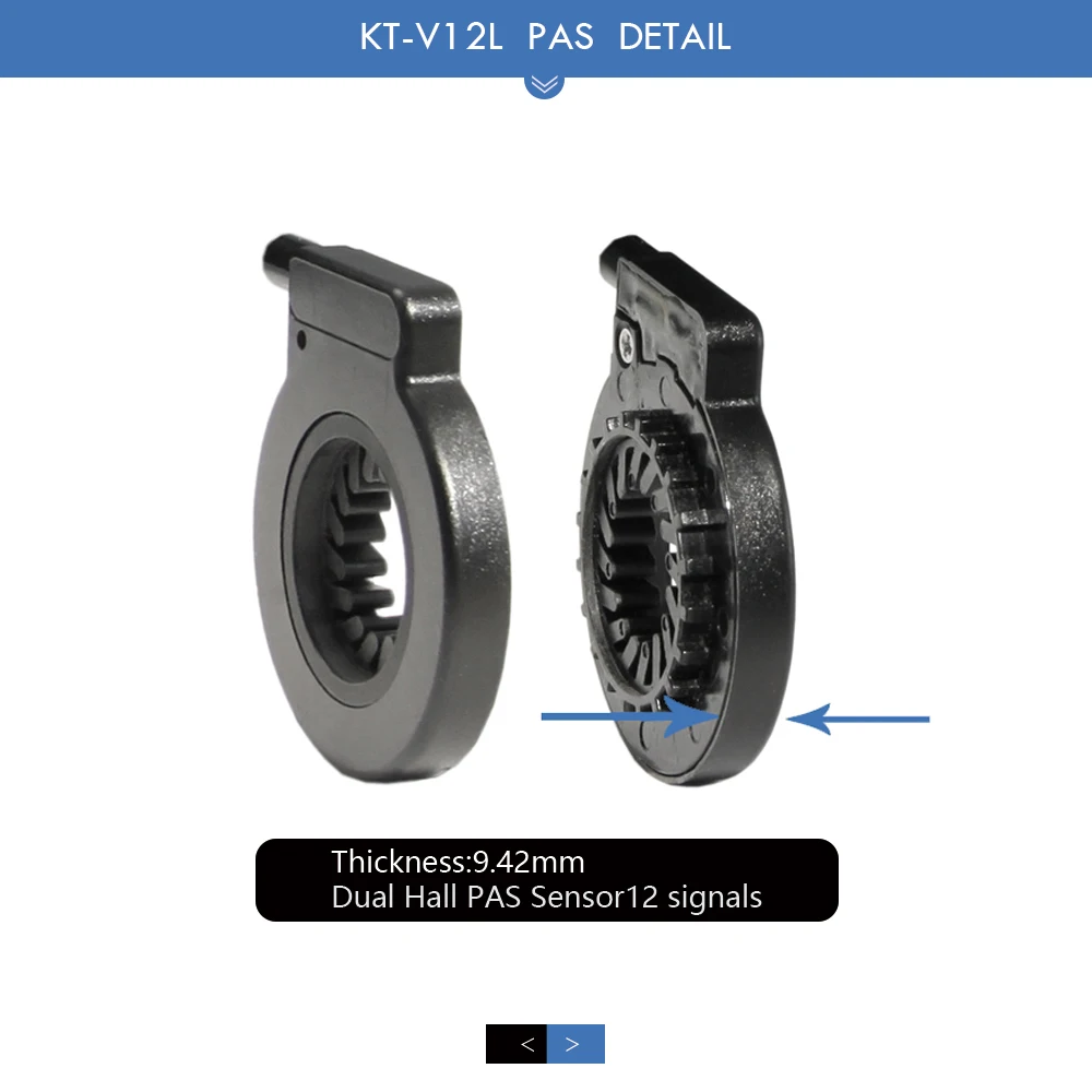 KT Electric Bike Pedal Assistant Sensor 6 Magnets Double Hall Ebike Parts for Electric Bike Conversion Kit V12L PAS