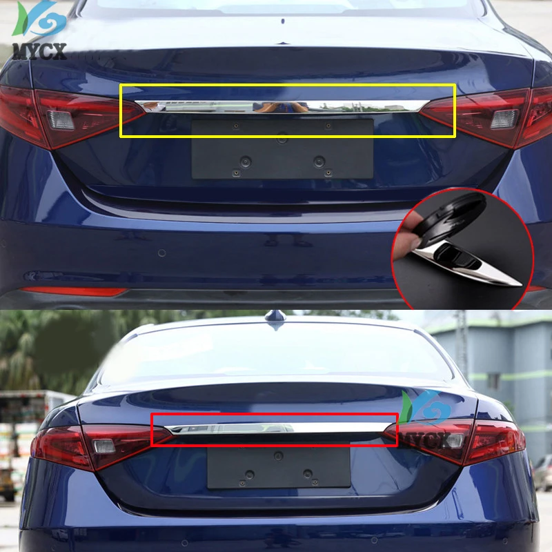 

Fit For Alfa Romeo Giulia 2017 2018 Stainless Steel Exterior Rear Trunk Lid Cover Trim 1pcs car-styling Accessories