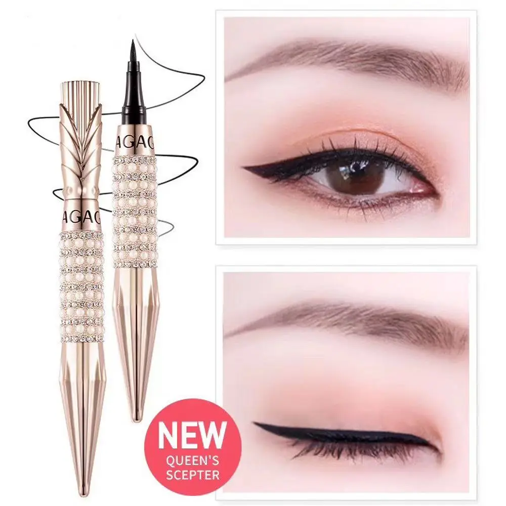 LAIKOU Diamond Black Fine Eyeliner penna liquida impermeabile a lunga durata asciugatura rapida trucco liscio bellezza Eyeliner opaco matita per