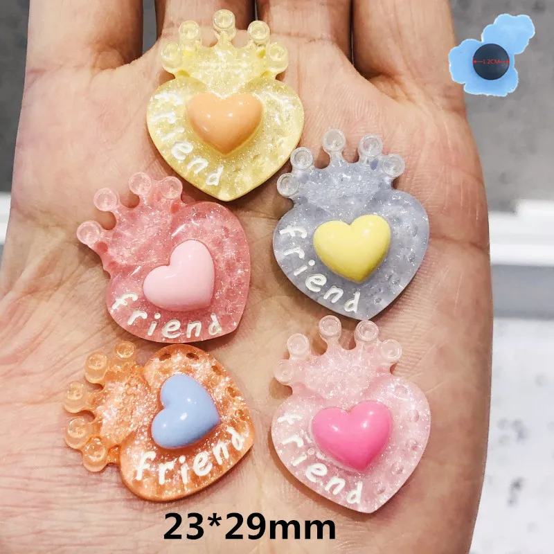 Single Sale 1Pcs Heart-Shaped High simulation Garden Shoe Accessories Decorations   For Fit Holes Bracelet Kids Gifts