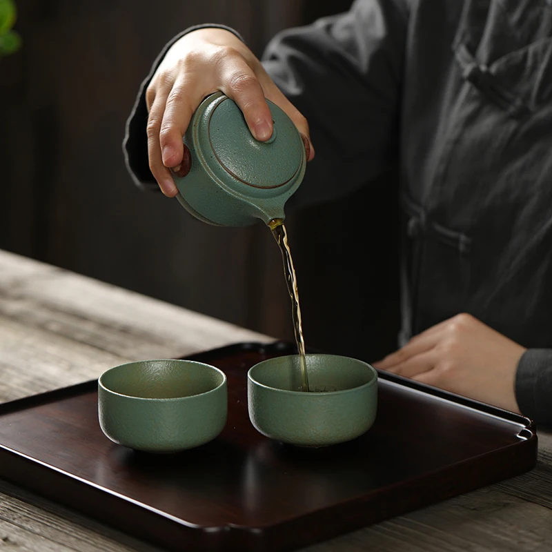 Tangpin Ceramic Teapot Gaiwan Tea Cup Porcelain Gaiwan Tea Sets Portable Travel Tea Sets Drinkware