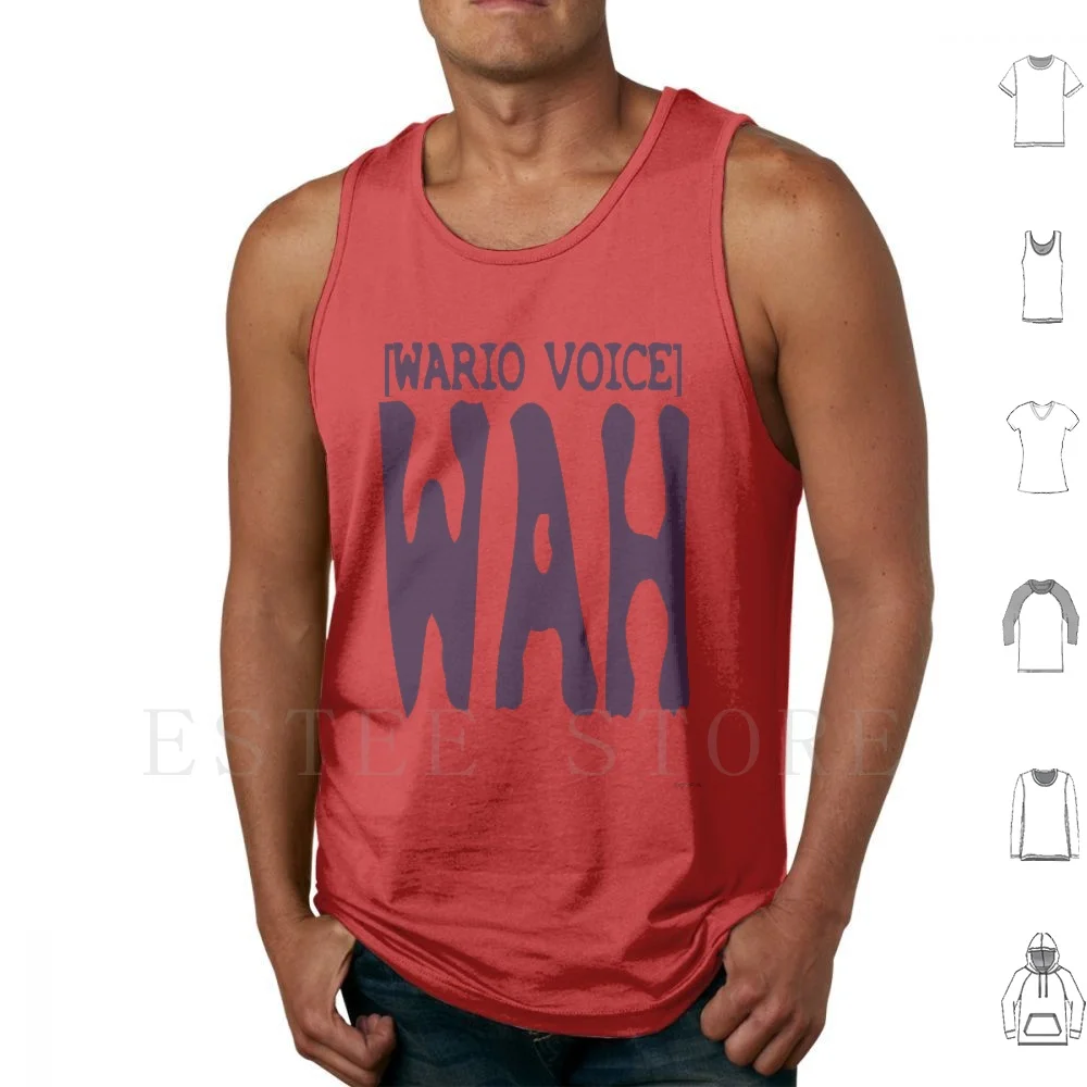 Wario Voice Shirt Tank Tops Vest Video Games Super Smash Bros Funny Nerd Dork Geek Waluigi Nes Gameboy Bros Luigi Wario