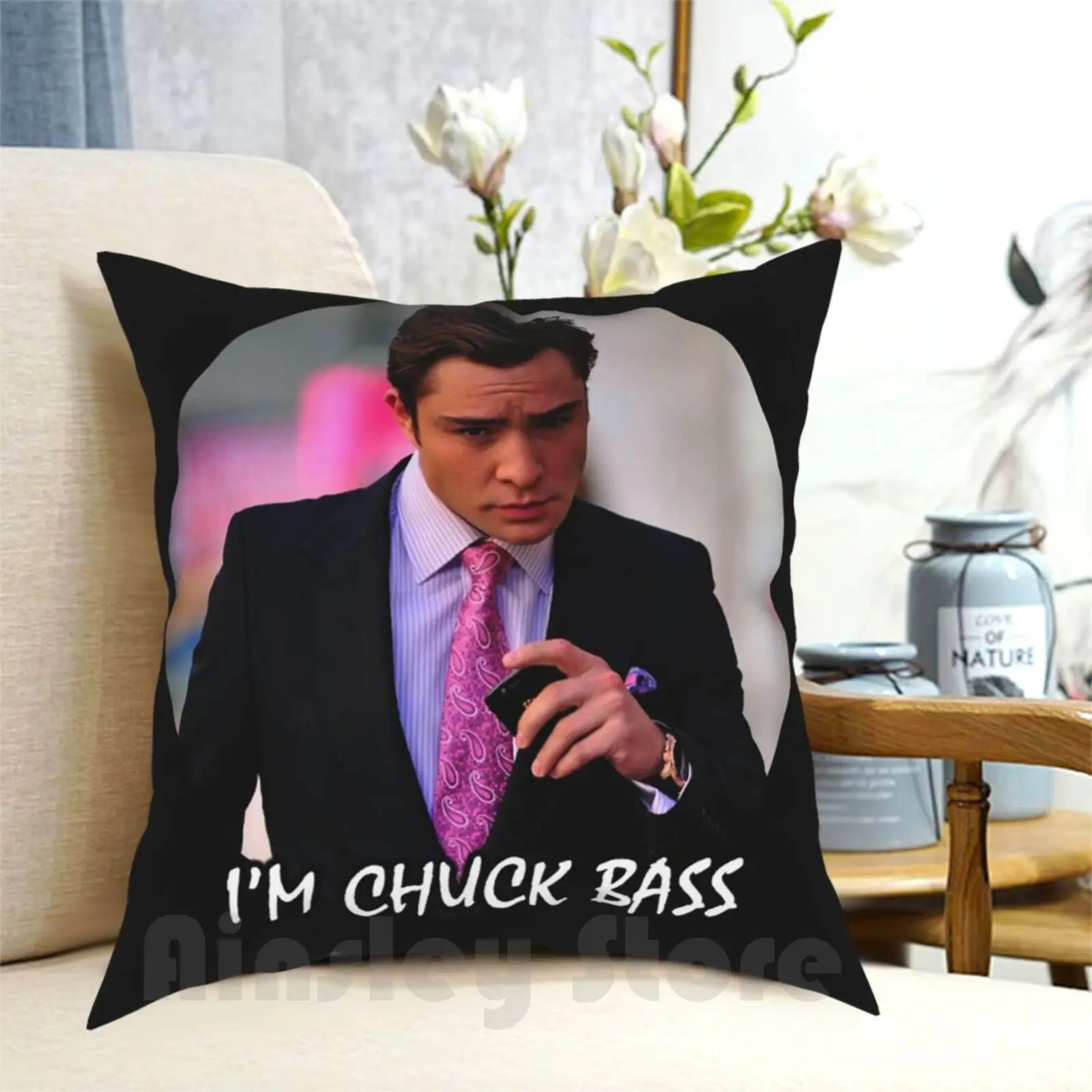 Handsome Chuck Bass Cool Pillow Case Printed Home Soft DIY Pillow cover Handsome Chuck Bass Cool