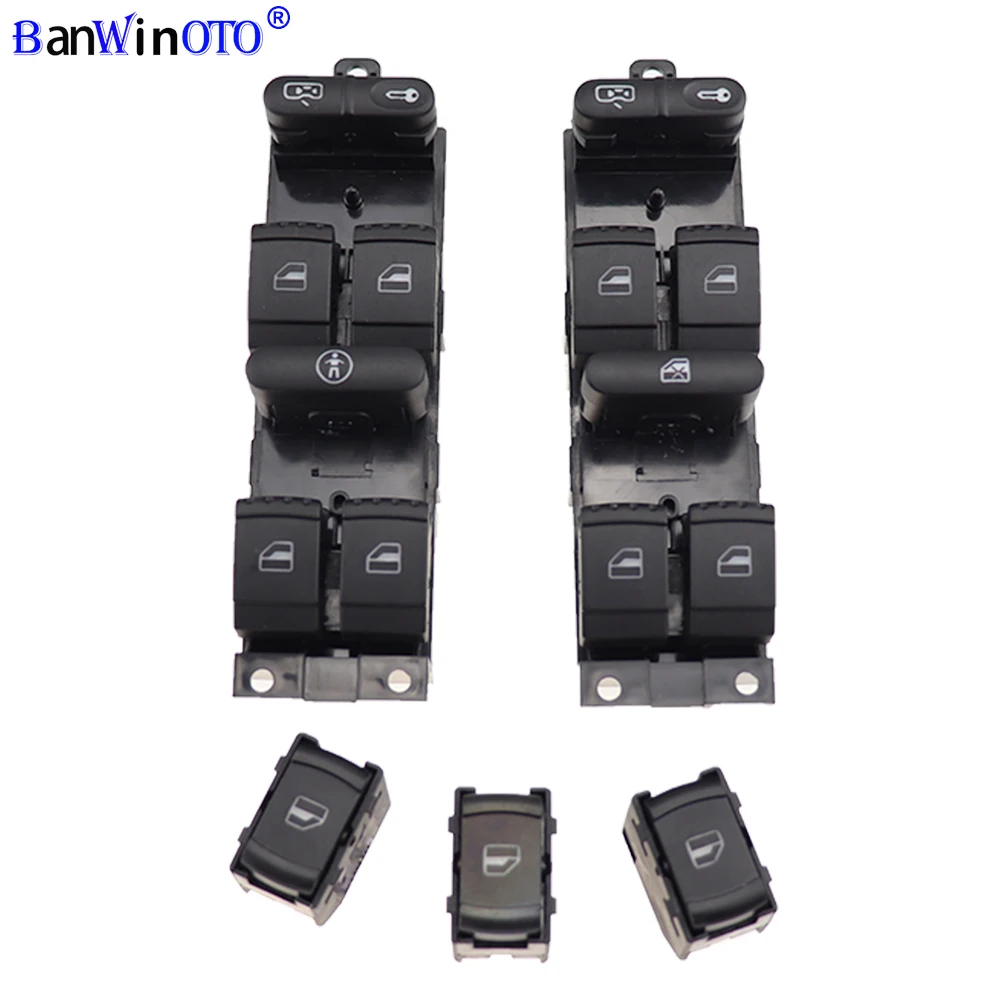 1J4959857 Master Window Panel Switch For Volkswagen Golf 4 Jetta Bora Passat B5 Seat Leon Toledo 2000-2006 1J4959857D 1J4959857B
