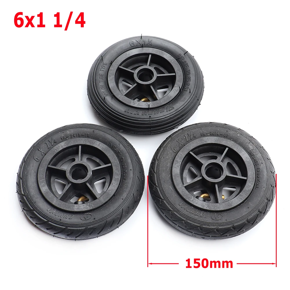 Motorcycle 6x1 1/4 Tyre 150MM Scooter Wheel with Plastic Hub Tube For Electric Wheel Scooter 6 Inch Pneumatic Tire