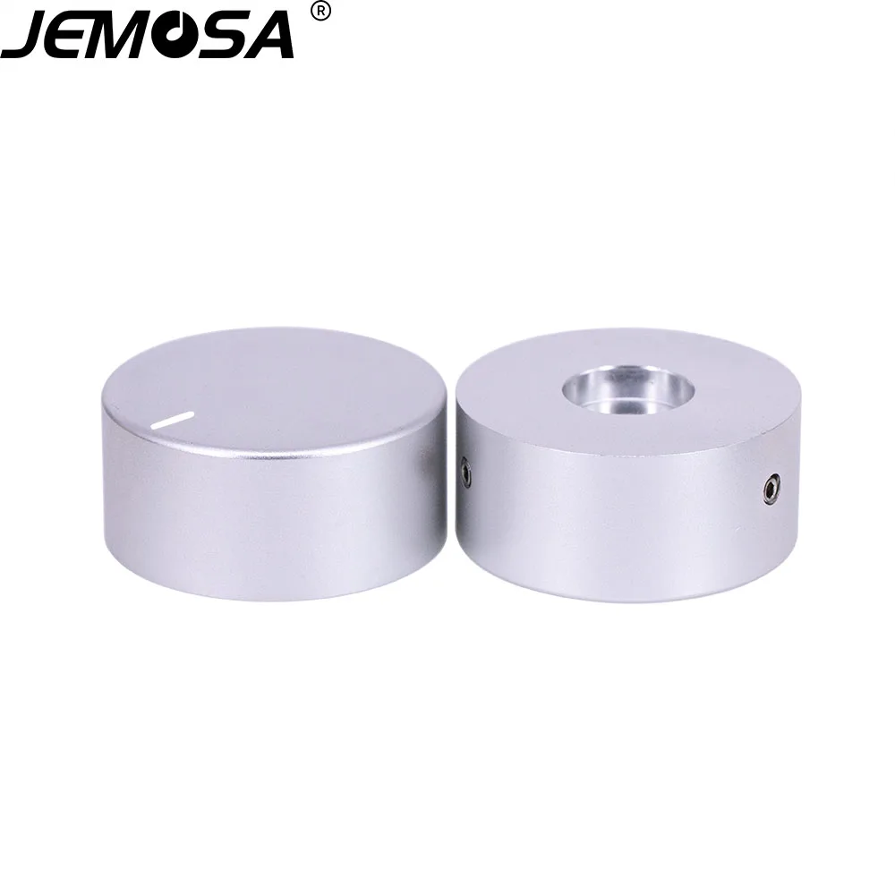 48*22mm botão do potenciômetro de volume usinado sólido de alumínio completo para alta fidelidade áudio guitarra amp pedal efeito dac rádio 6mm 1pc
