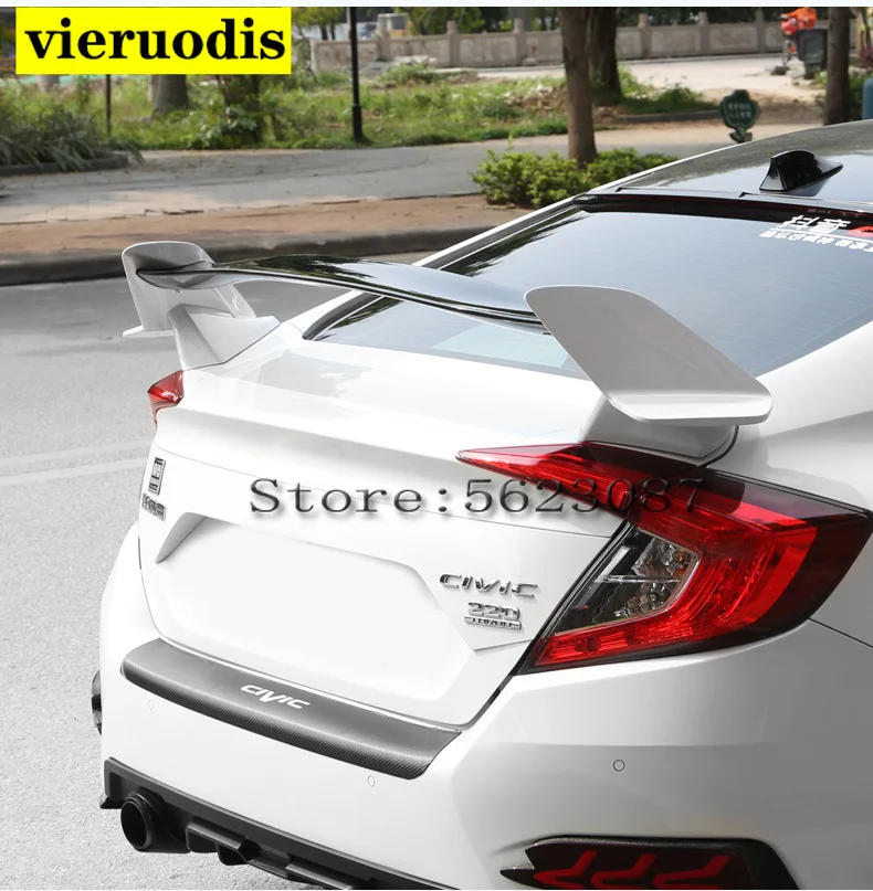 Type-R Style ABS Plastic Paint Color Rear Trunk Spoiler Fit For Honda Civic  2017 2018 2019