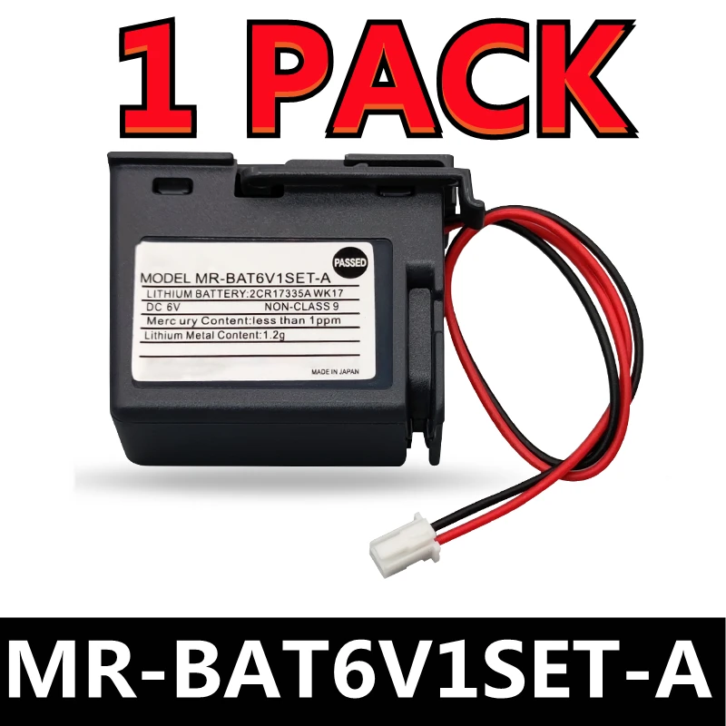 1 PACK Original NEW MR-BAT6V1SET-A For Servo 2CR17335A WK17 6V PLC Lithium Battery With Connectors