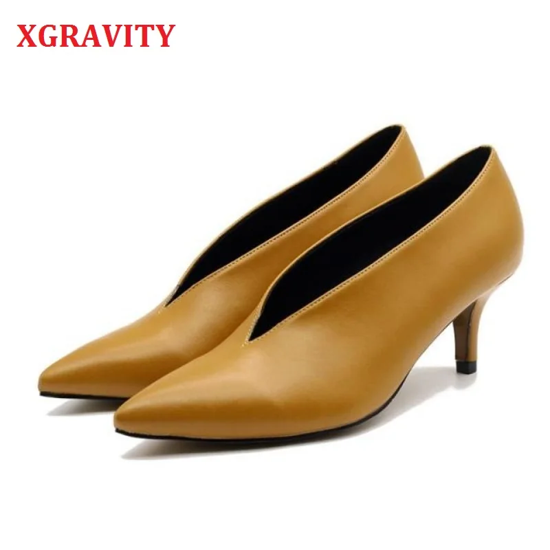 2024 Sexy New Pop Star Pointed Toe Girl Thin Heel Woman Shoes Deep V Design Lady Fashion Shoes Elegant European Women Shoes C264