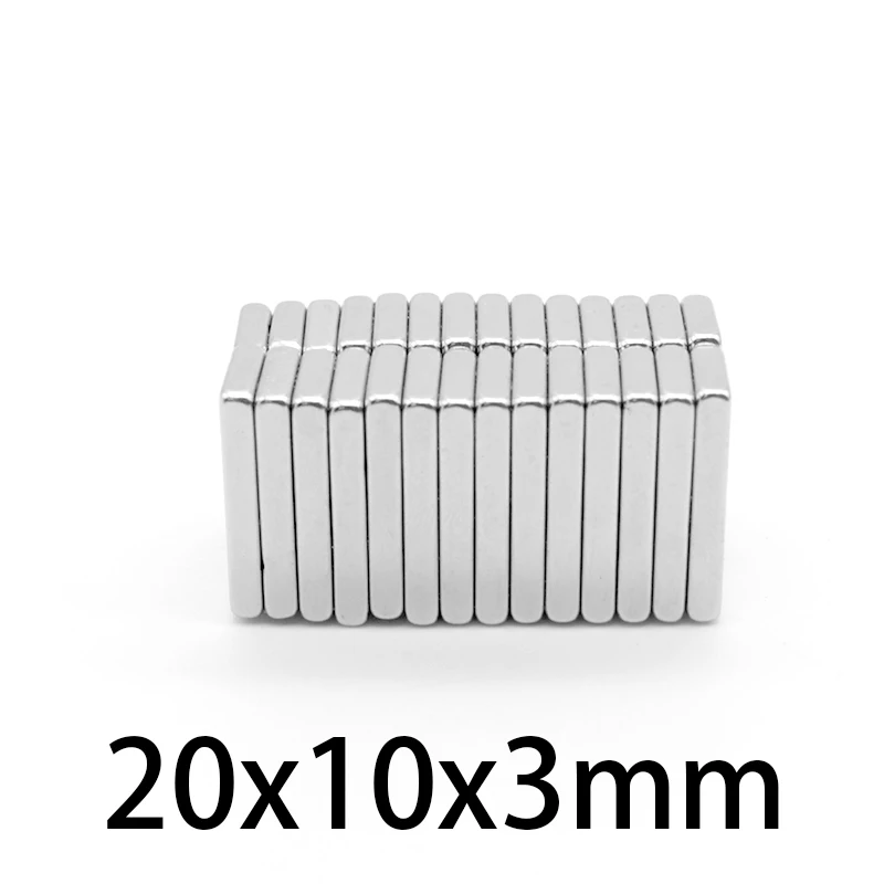 5-80pcs 20x10x3mm NdFeB Rare Earth Magnet Block Rectangular Magnets 20mmx10mmx3mm N35 Permanent Neodymium Magnet 20*10*3mm