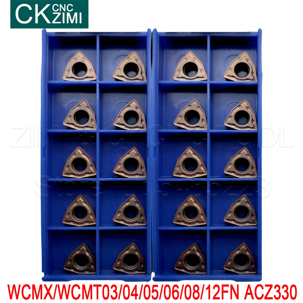 WCMX030208FN WCMX040208FN WCMT050308FN WCMT06T308FN WCMT080412FN ACZ330 Karbida Sisipan CNC Mengubah Alat WCMX T U Bor Sisipan
